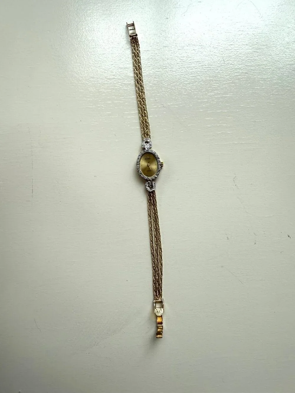 Vintage Movado 14K Gold & Diamond 12.7g Swiss Quartz Ladies Bracelet Watch